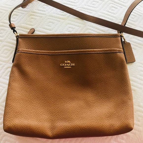 NWT Coach Brown Leather Crossbody - Picture 1 of 5